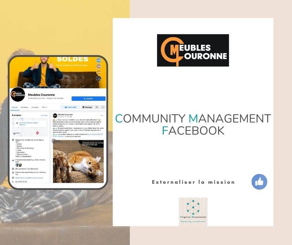 Communication web Meubles Couronne Facebook Virginie Braconnier Marketing Consultante v2